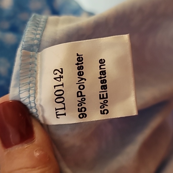 Chic Blue Floral Midi Dress - Picture 9 of 9